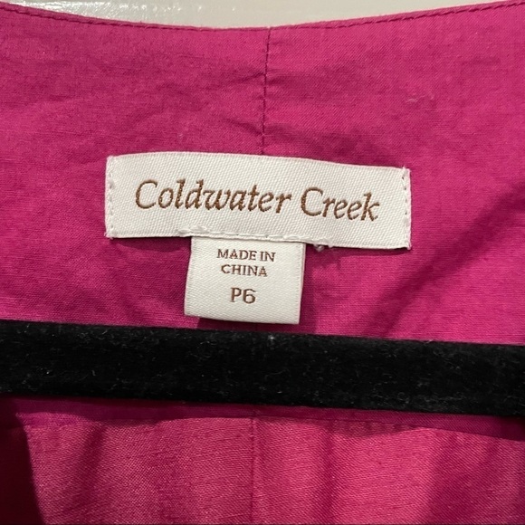 Coldwater Creek 6P Berry Pink Cotton Blend Smock Dress Y - Picture 4 of 4